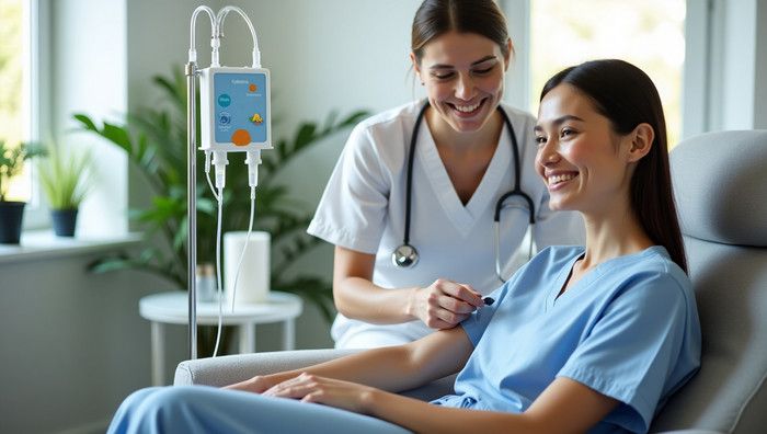 ICU survivor undergoing physical rehabilitation with medical team support